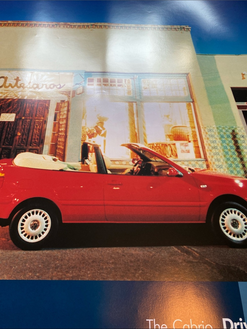Vintage promotional poster Volkswagen Cabrio